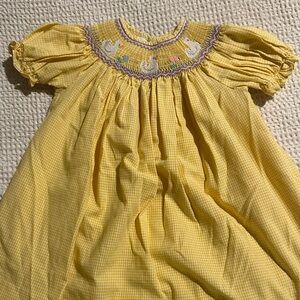 Yellow Duck Smocked Dress Rosalina Collections 12 months